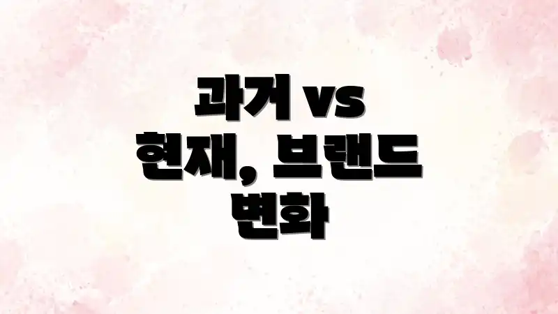 과거 vs 현재, 브랜드 변화