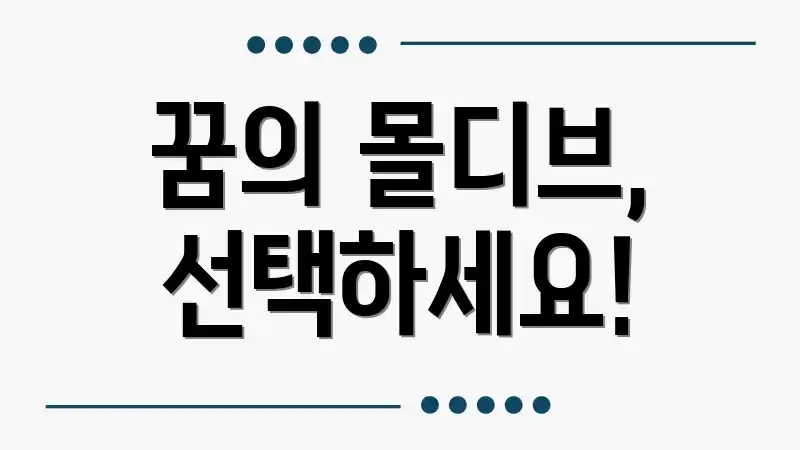 꿈의 몰디브, 선택하세요!