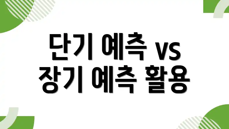 단기 예측 vs 장기 예측 활용