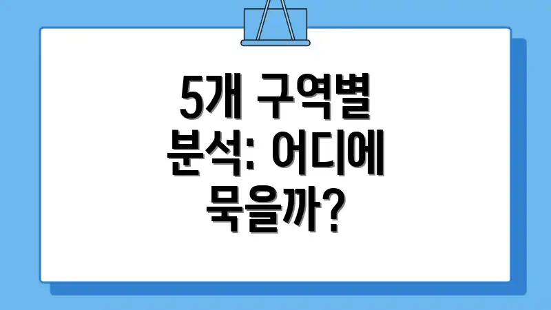 5개 구역별 분석: 어디에 묵을까?