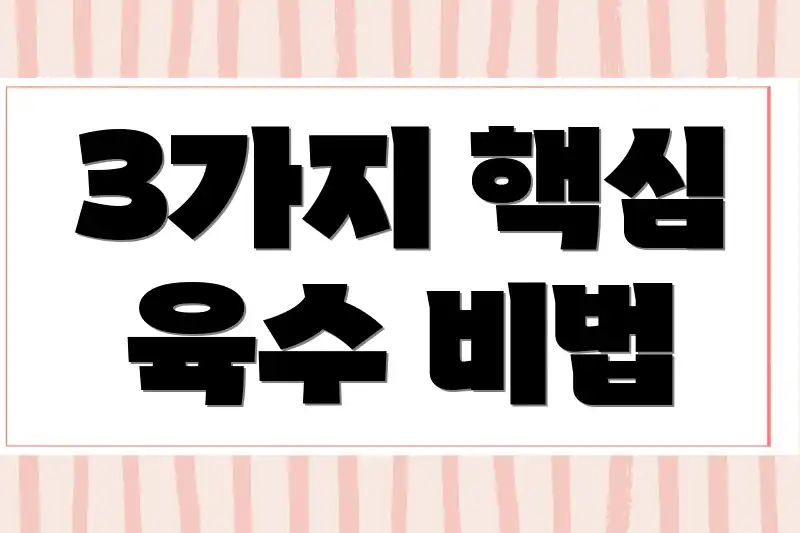 3가지 핵심 육수 비법