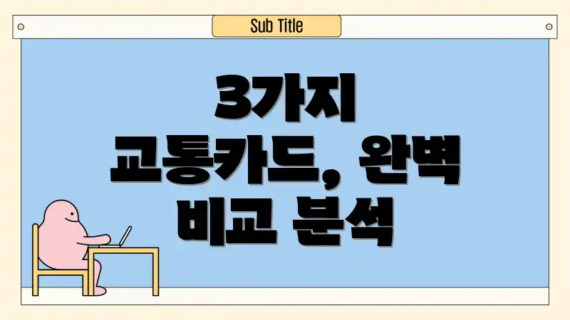3가지 교통카드, 완벽 비교 분석