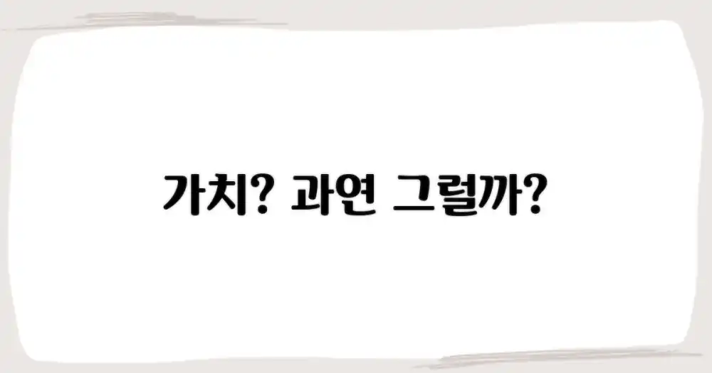 그만한 가치 있을까?